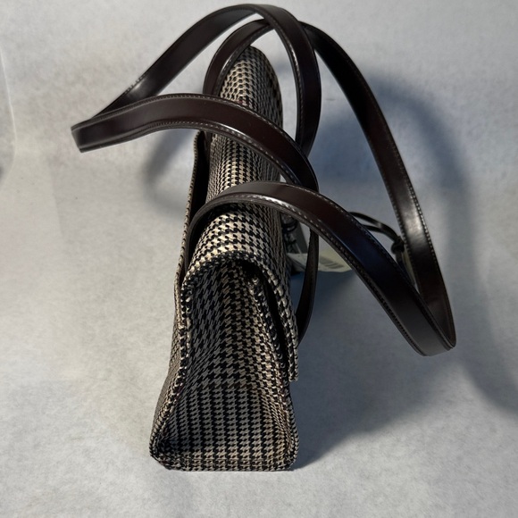 Lauren Ralph Lauren Houndstooth Shoulder Bag - Black and Brown - Picture 10 of 12